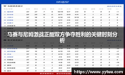 马赛与尼姆激战正酣双方争夺胜利的关键时刻分析
